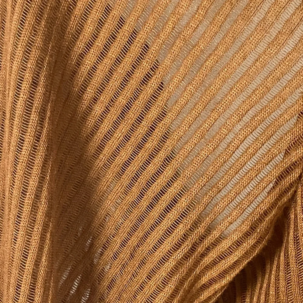 Express Faux Brown Button Down Ribbed Knit Midi Cardigan Dress SKU0199 - Picture 4 of 9